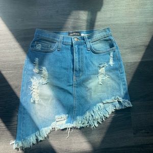 NWOT Asymmetrical Denim Skirt